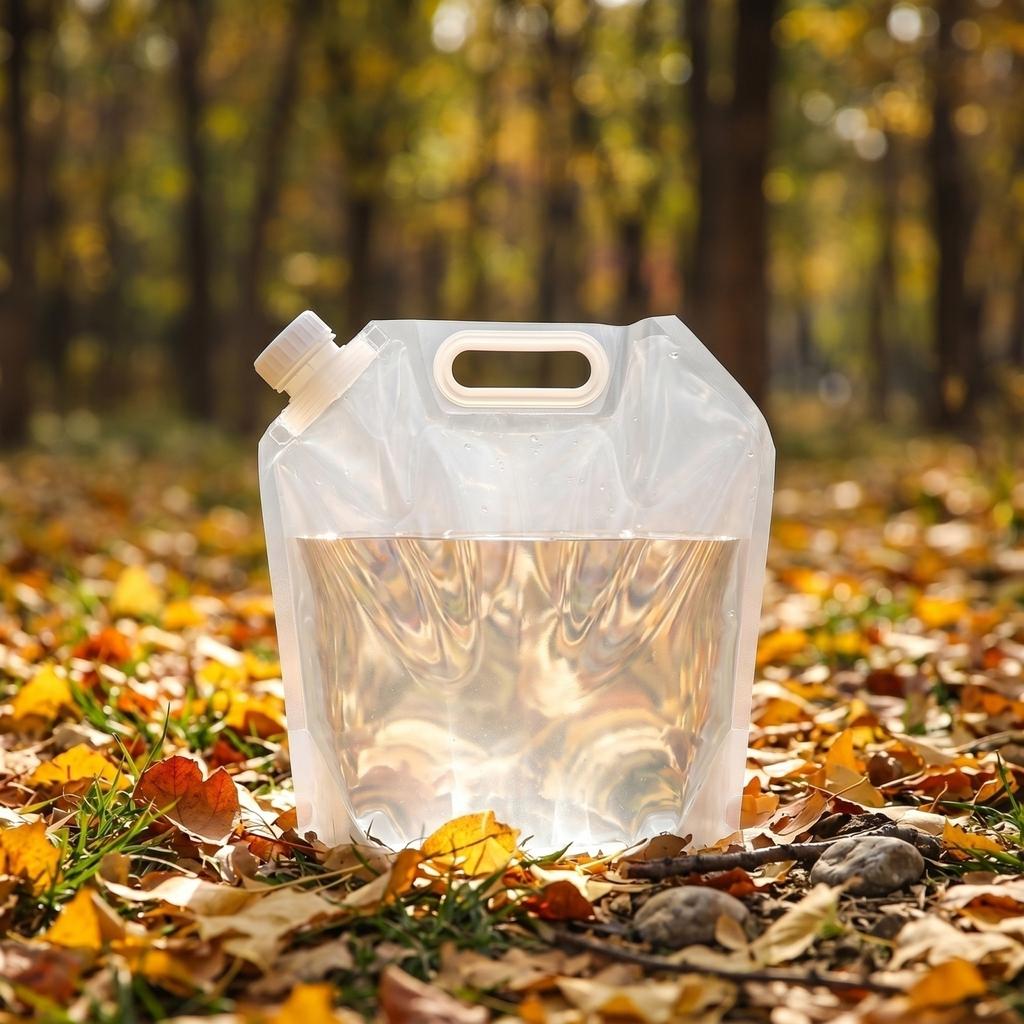 3L Portable Collapsible Water Container Foldable Outdoor Camping Water Bag with Handle and Screw Cap for Travel Hiking Emergency Use