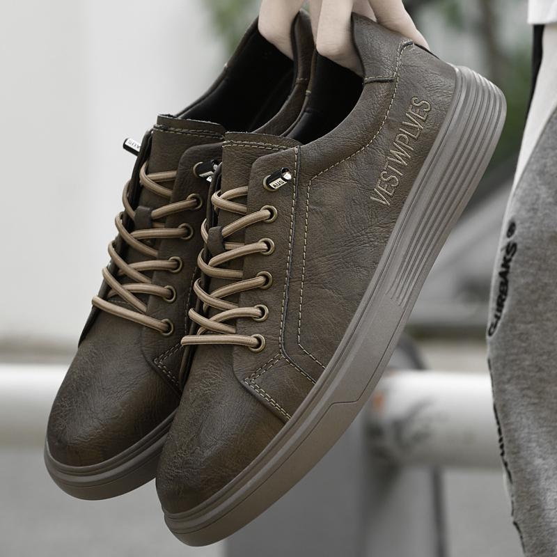 Modne Luksusowe Skórzane Buty Nowe Elastyczne Paski Outdoorowe Buty Sportowe Gruba Podeszwa Oxfordy Męskie Buty Codzienne Modne Outdoorowe Buty Turystyczne