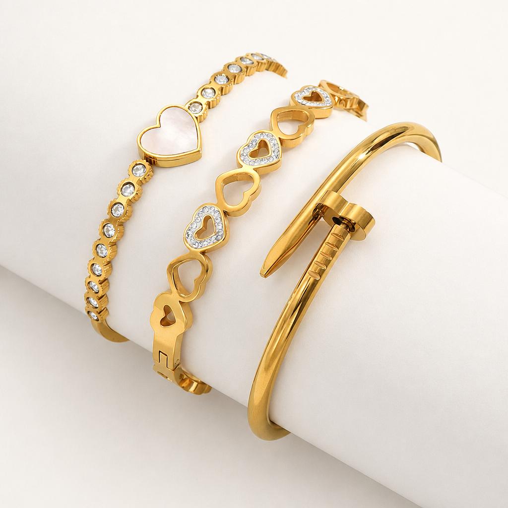 316L Edelstahl Armreif REACH-konform Benutzerdefiniertes Logo Damen Mode Armband Geschenk Schmuck