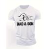 European Sizes DAD AND SON Men's Short Sleeve T-shirt Summer T-shirt Top