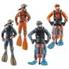 Plastic Seabed Exploration Diver Doll Scene Decoration Toys Miniature Oceans Scene Model Diver Action Figures Toys
