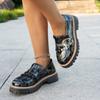 Nowe Wiosenne i Jesienne Casualowe Buty Damskie Scrub w Dużym Rozmiarze Gruba Platforma Retro