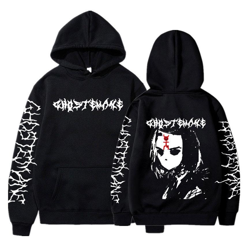 Ghostemane Mikina s potiskem na obou stranách Pánská Móda Hip Hop Metal Rock Mikiny Gotické Oversize Mikina Tepláková souprava Streetwear