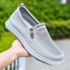 Summer hollow out Men's Shoes Lightweight breathable mesh Flats Middle elderly soft soled dad shoes