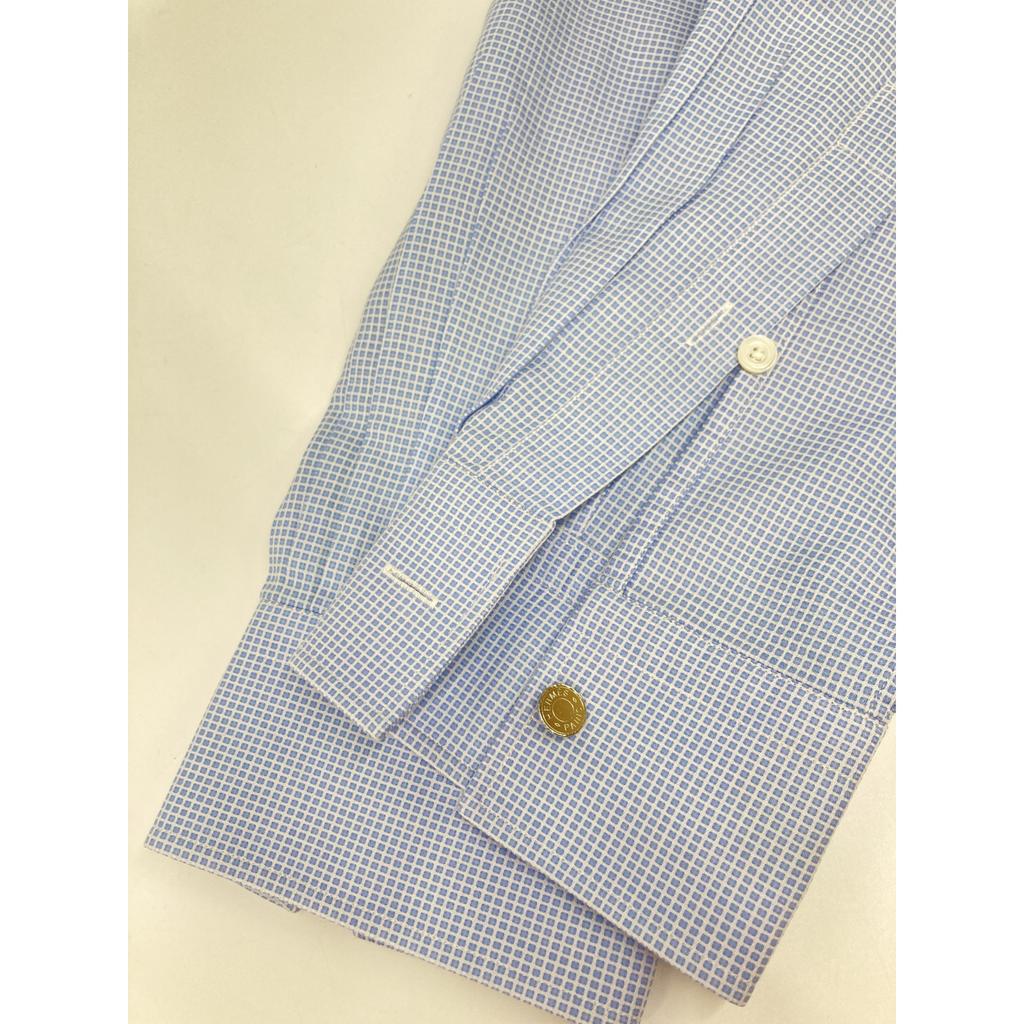 Hermes Cotton Long Sleeve Shirt Tops 42 blueUsed