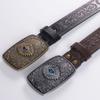 Western Denim Style Personalized Wear Belt Retro Design Neutral Style Men'S And Women'S Embossed Belt