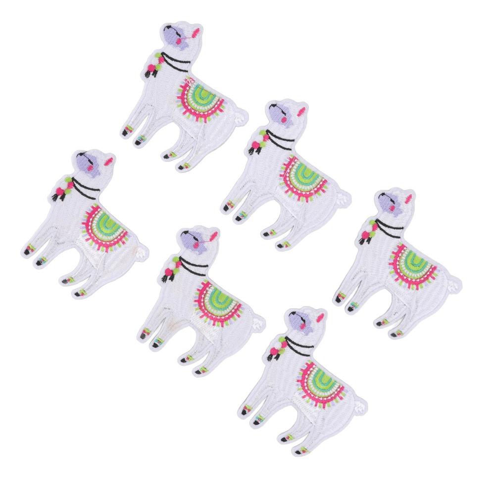 6pcs DIY Embroidery Sew On Patches Washable Embroidered Patches Cute Iron On Patches For Bags
