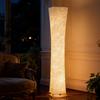 Floor Lamp with Paper Shade, Foot Switch, 3 Brightness Levels, White