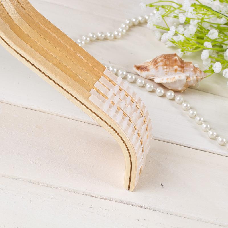 42 Cm Non-Slip Wood Clothes Hanger Coat Hanger for Clothing Store Home Suit Plywood Wooden Hangers Smooth Finish 5 Pcs / Lot