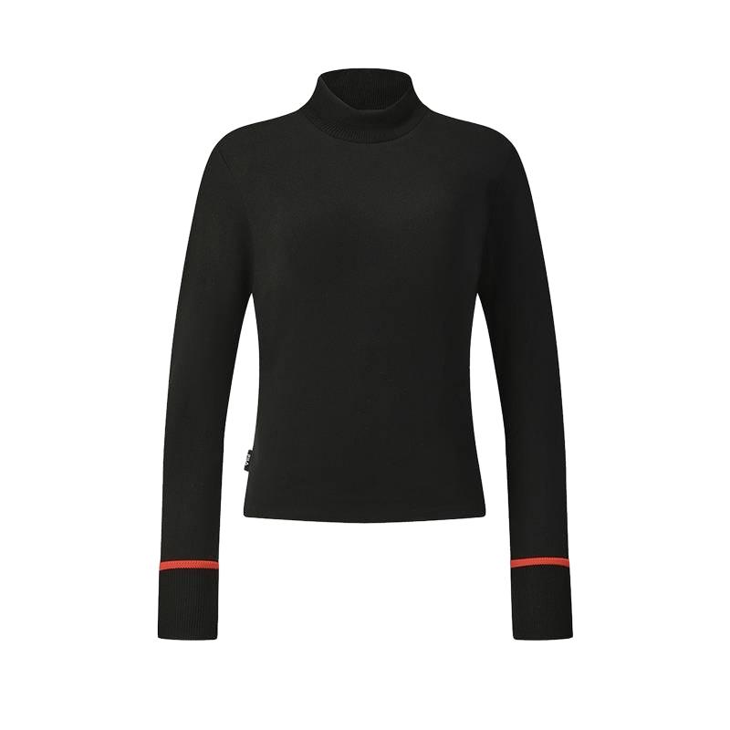 

Fila Женская футболка для гольфа серии Golf FW25 однотонная приталенная вязаная с длинным рукавом A11W545227F-BK XL