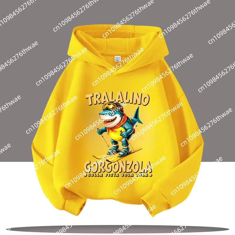 Tung Tungtung Sahur Ležérní Top s dlouhým rukávem Chlapecké oblečení Italský brainrot Dětská mikina Vtipná kreslená grafika Tenké mikiny