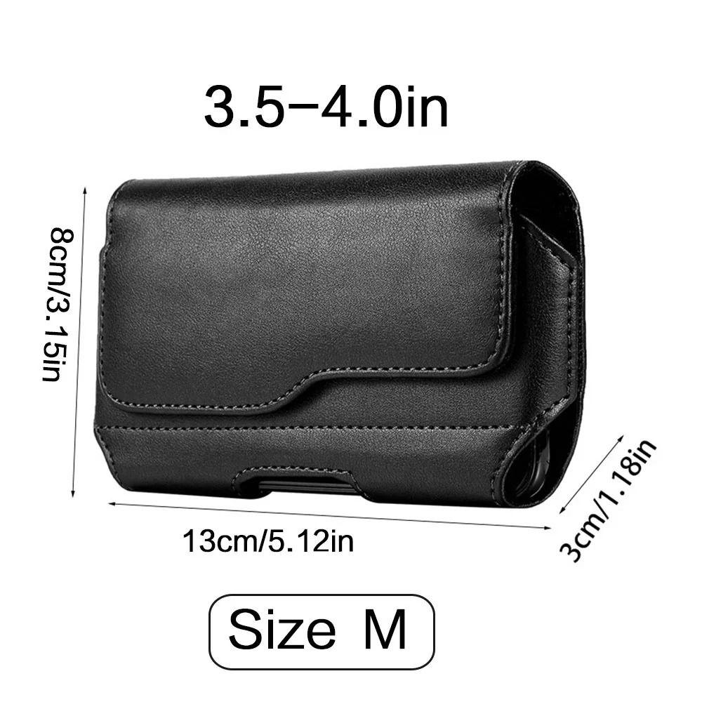 Moderne Handytasche Handyhalter Leder Gürtelclip Hüfttasche für 3,5-6,3 Zoll Mobiltelefone iphone /Samsung