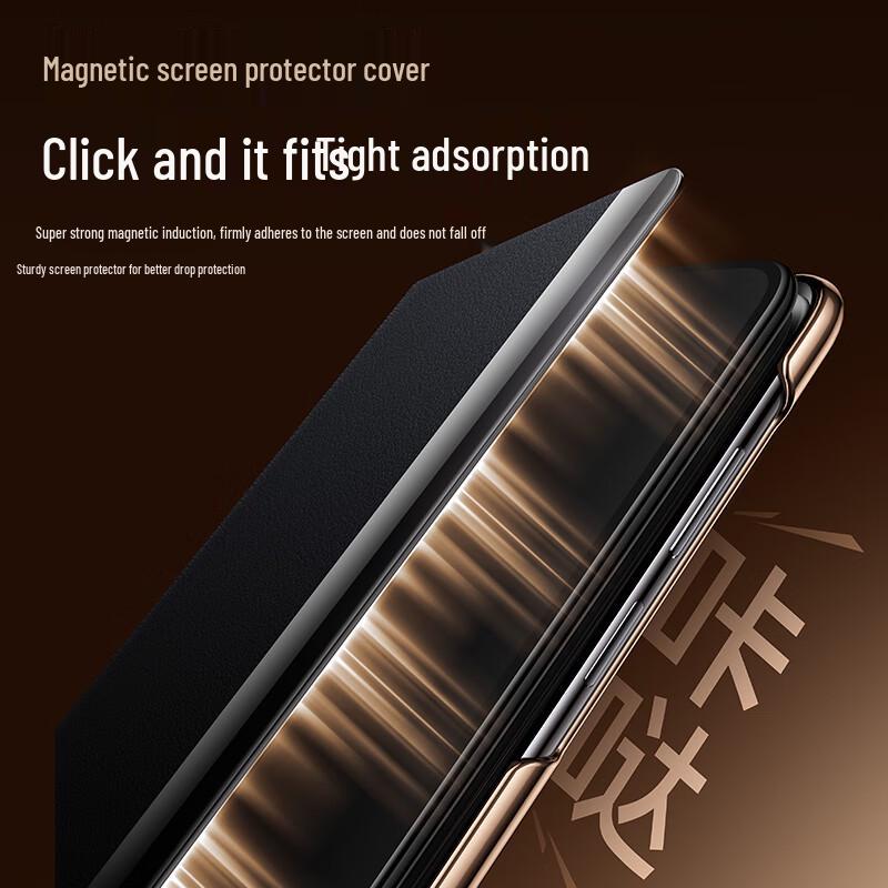 MOFI Huawei Mate X5 Genuine Leather Magnetic Flip Case with Invisible Wrist Strap