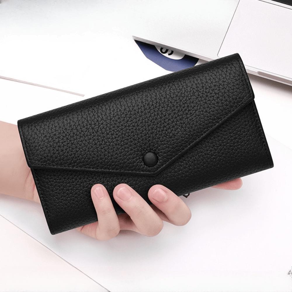 Portemonnee lang damesmodel nieuwe portemonnee exquise high-end portemonnee kaarthouder geïntegreerde kleine clutch tas Black, veelkleurig