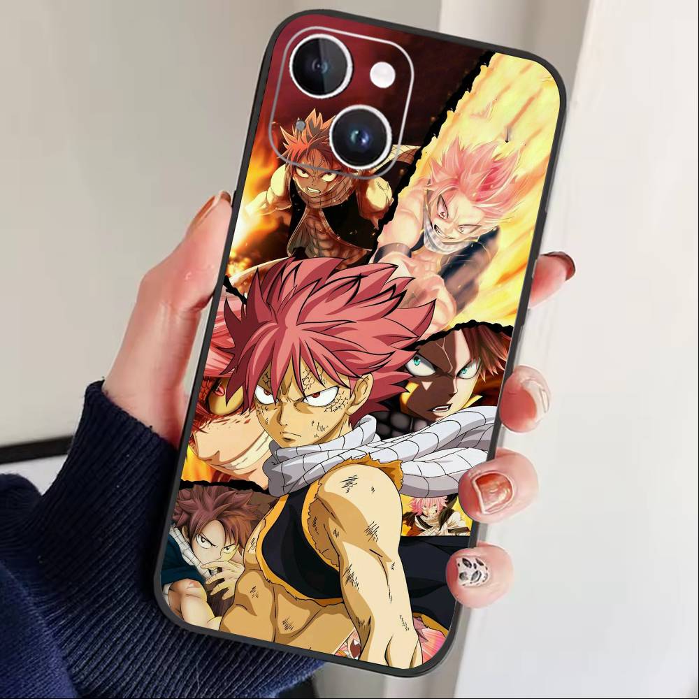 ANIME I-FAIRY TAIL Phone Case For iPhone17,16,15,14,13,12 Plus,Max Soft Silicone Black Cover