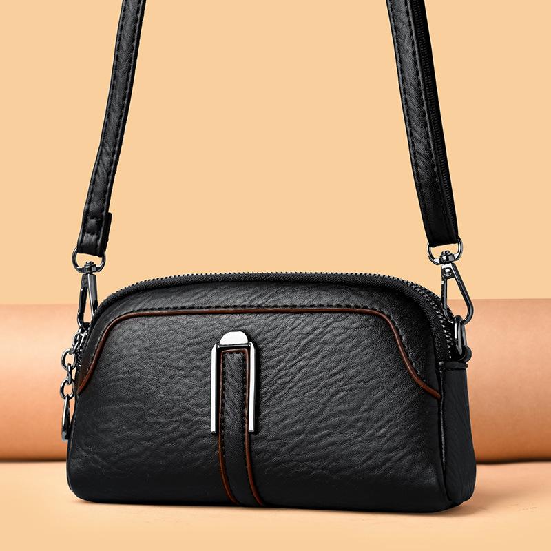 New Fashionable and Minimalist Style Women's Bag, Crossbody Bag with Pleated Texture, Niche Commuting Mommy Bag