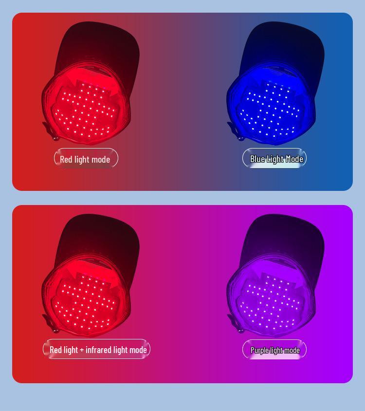 Infrared Light Hair Care Cap: Adjustable, Portable LED Device for Hair Growth Therapy
