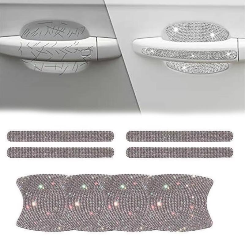 Diamond Door Handle Stickers Anti-scratch And Anti-collision Decorative Stickers Glittering And Dazzling Protecting Bodywork
