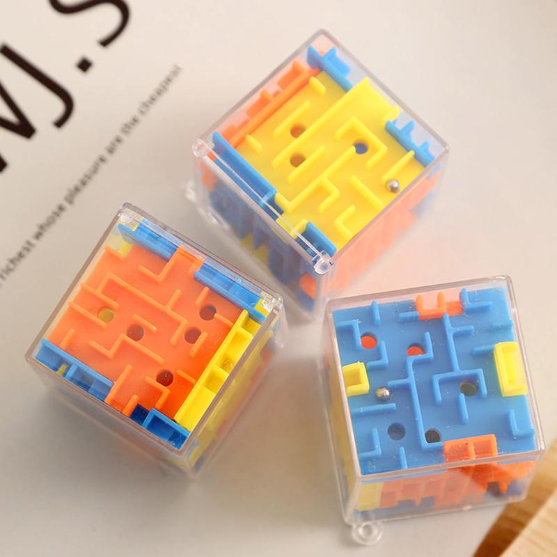 3D Maze Magic Cube Six-Sided Transparent Puzzle Speed Cube Rolling Ball Magic Cubes Maze Toys For Children Stress Reliever Toys
