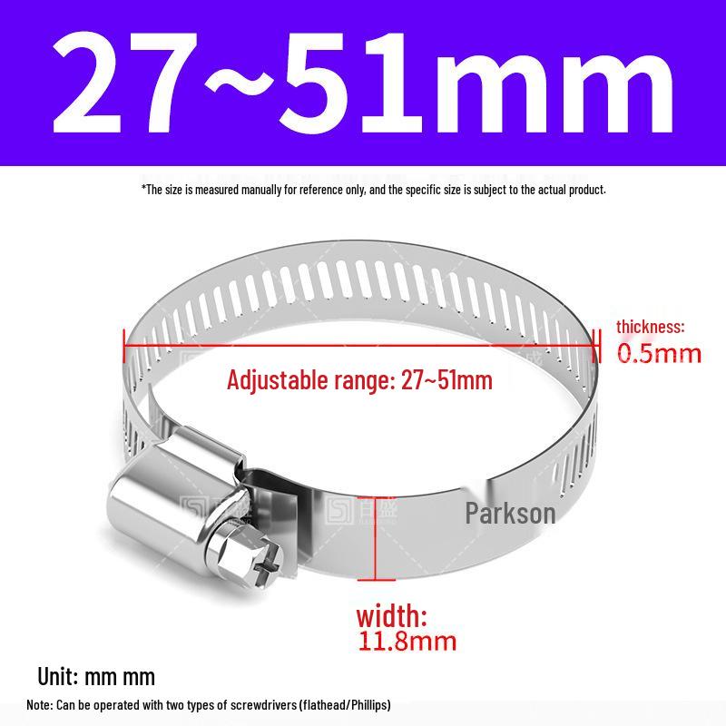 304 Stainless Steel Heavy Duty Hose and Pipe Clamps