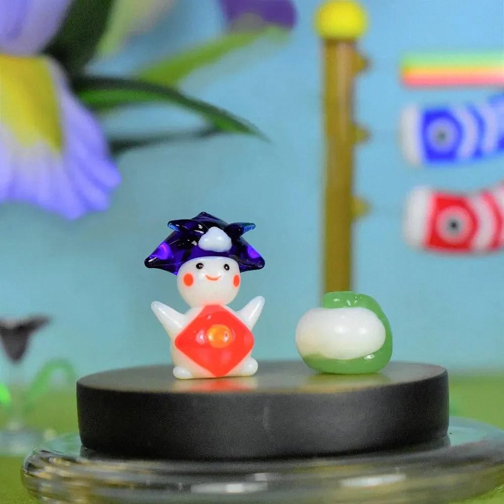 Four Cart Cute Handmade Glass Craft Boy's Day Kabuto Kintaro