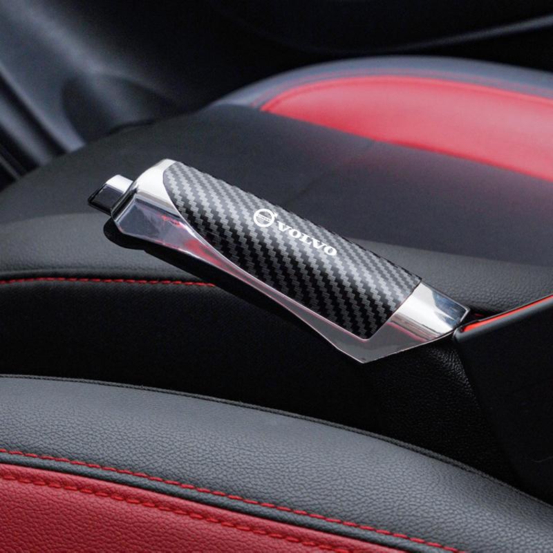 

Car Hand Brake Cover Carbon Fiber Handbrake Grips Protection Cover For Volvo XC60 XC90 V40 V60 S60 V90 S80 C40 XC40 XC70 C30 C70