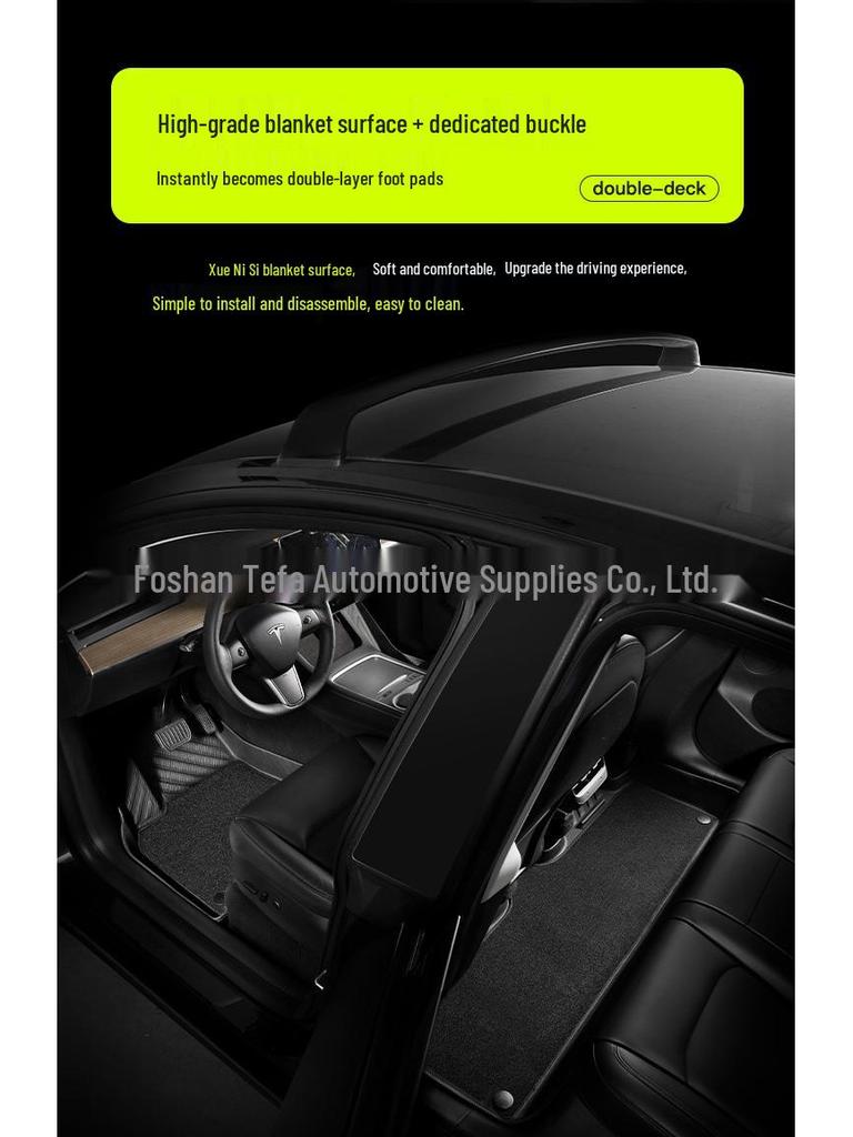 Tesla Model 3/Y TPE Full Surround Floor Mats - Car Foot Pads and Modification Accessories