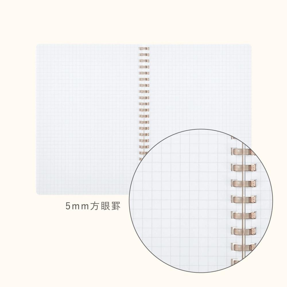 KOKUYO Soft Ring Notebook KOKUYO ME 50 Sheets 5mm Grid A5 Graphite Blue KME-SR931S5DB