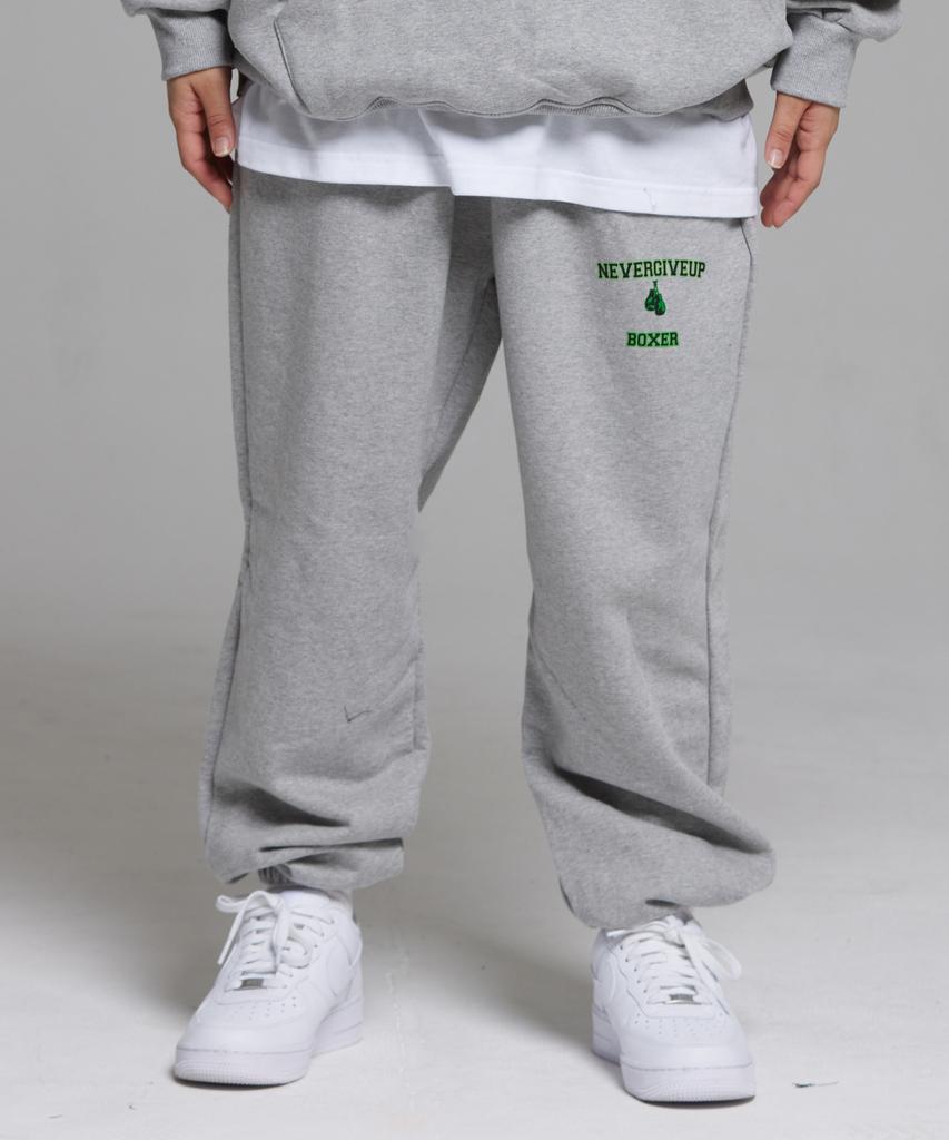 CREAM SODA LAB Lab Never Give Up Gloves Training Jogger Pants Grey Green