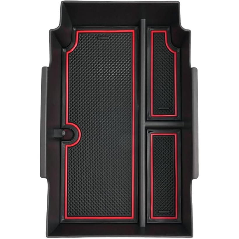 2 Layer-2024 2025 2026 Crosstrek Center Console Organizer For Subaru Crosstrek (Base/Premium/Sport/Limited/Wildernes),Durable ABS 2025 Red Mats