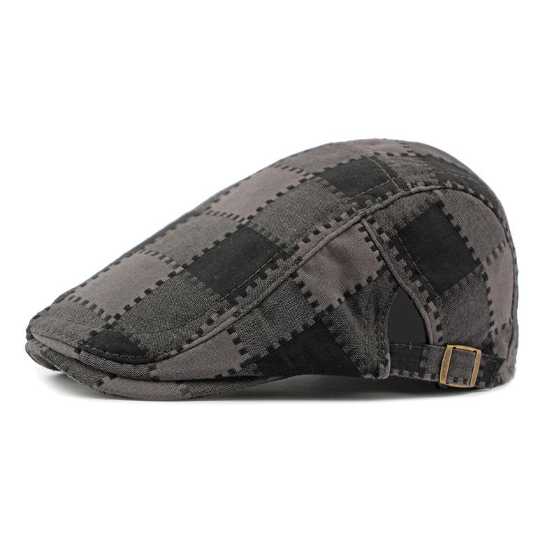 Women Peaked Cap Men's Plaid Beret Spring Autumn Forward Cap Outdoor Sunshade Cap