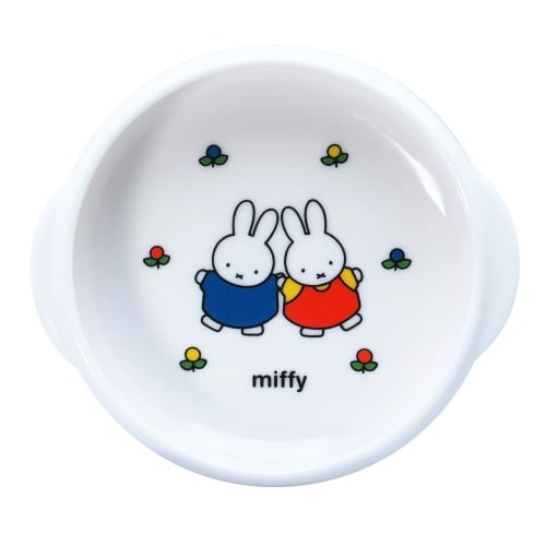Kaneshotouki Porcelain "Miffy" Universal Tableware, Children's Tableware, Easy-Scoop Bowl, Medium, Approx. 14.5cm Diameter, Microwave and Dishwasher S