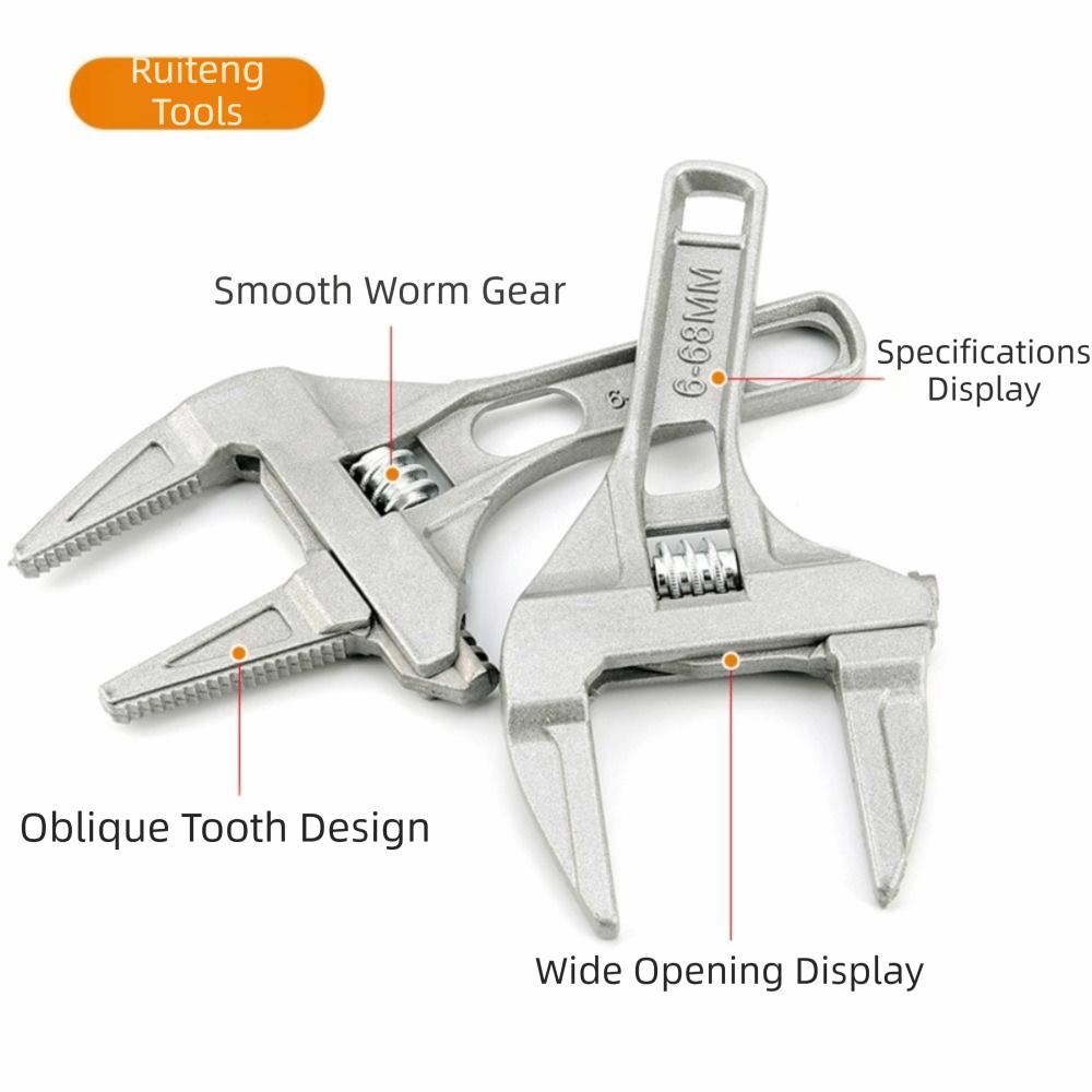 Large-opening Adjustable Wrench Multifunctional Plumbing Wrench Universal Pipe Wrench  Nut Removal