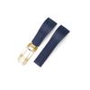 Rubber Strap for Rolex Submariner Daytona GMT Yacht-master – 20 Mm, 21 Mm, 22 Mm, 19 Mm Watch Straps (Blue with Gold Buckle 22 Mm)