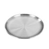 Golden Round Stainless Steel Barbecue & Dinner Plate Tray