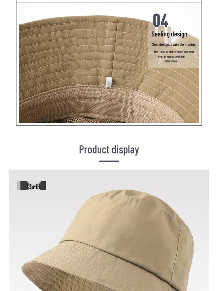 Wiosna/Lato Modny Kapelusz Rybacki Hip Hop w Dużych Rozmiarach dla Mężczyzn i Kobiet, 63cm Japoński Kapelusz Wiadro Chroniący przed Słońcem