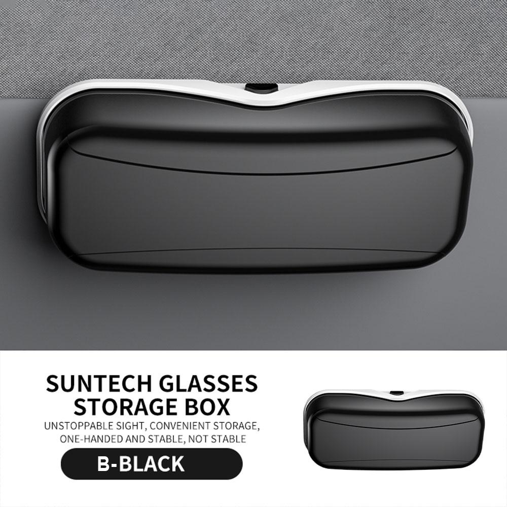 

Новый держатель для очков в автомобиль с открыванием в одно касание - крепление на приборную панель или солнцезащитный козырек, устойчивый к царапинам футляр для очков, компактный дизайн