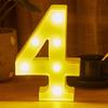 LED 21cm Warm Light Alphabet 0-9 Letters for Wedding Party Home Decor