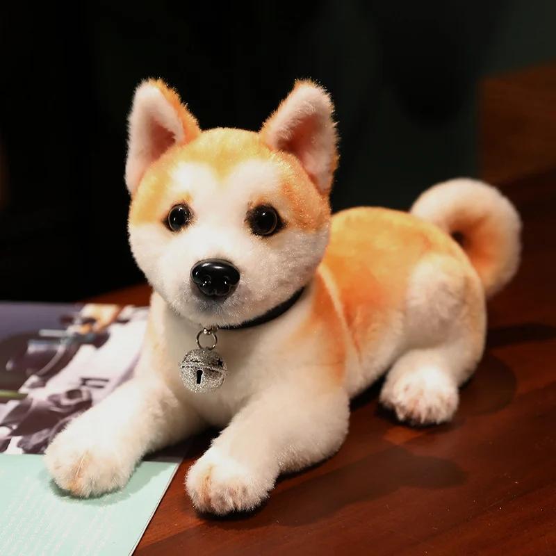Hot new Akita dog plush toy Cute simulation dog Shiba Inu fluffy soothing girl doll birthday gift car