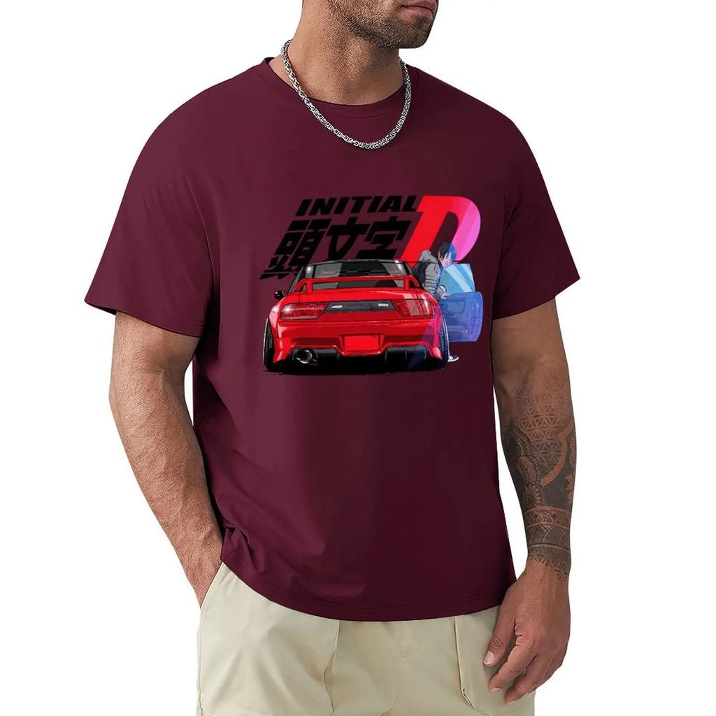 Initial D Movie T Shirt Harajuku Short Sleeve T-shirt 100% Cotton Graphics Tshirt Tops