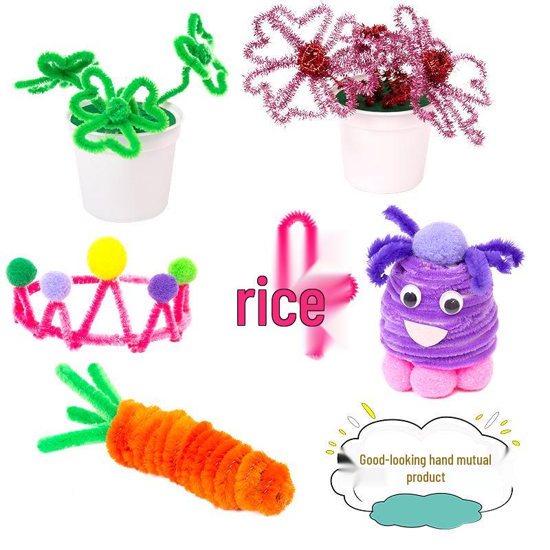 Colorful Chenille Stems for Kids' DIY Crafts: Art Material for Kindergarten Projects