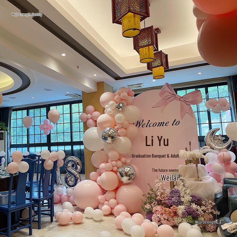 18th Birthday Party Decoration Set: Balloon Background Wall for Boys or Girls