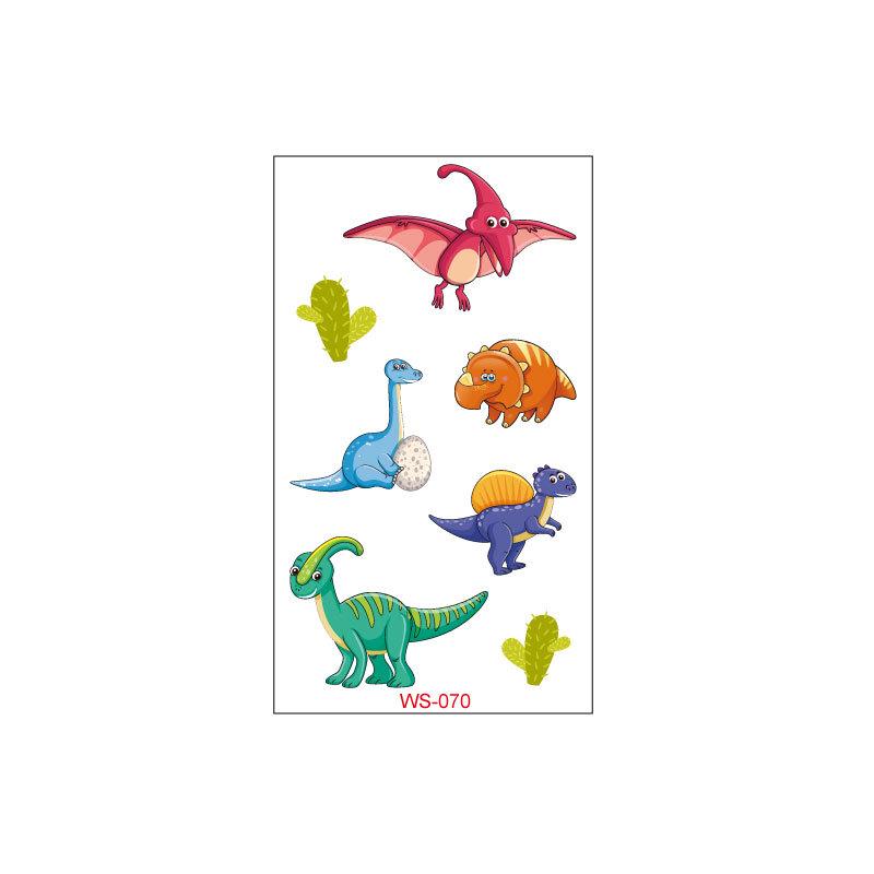 2025 Dinosaur Cartoon Tattoo Stickers for Kids - Waterproof & Sweatproof