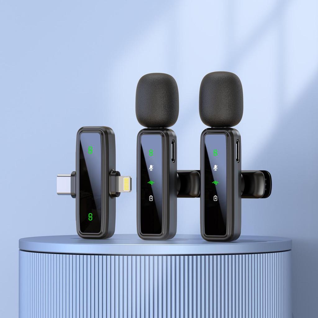 J86 Dual Wireless Lapel Microphone - Noise Reduction for Live Broadcasts