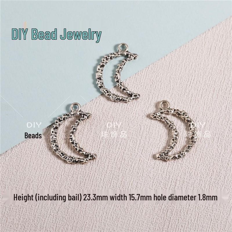 Moon Series Hollow Pendant Charms for DIY Beaded Jewelry