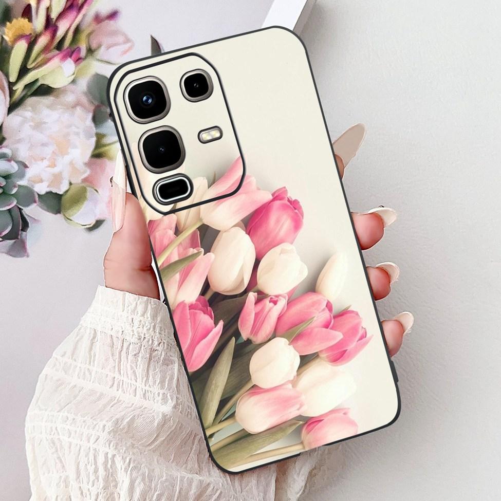 Per Infinix Note 50s X6870 Cover Posteriore Per Infinix Note 50s 5G Custodia Silicone Moda Lusso Fiori Gatto Carino Dipinto Divertente Paraurti