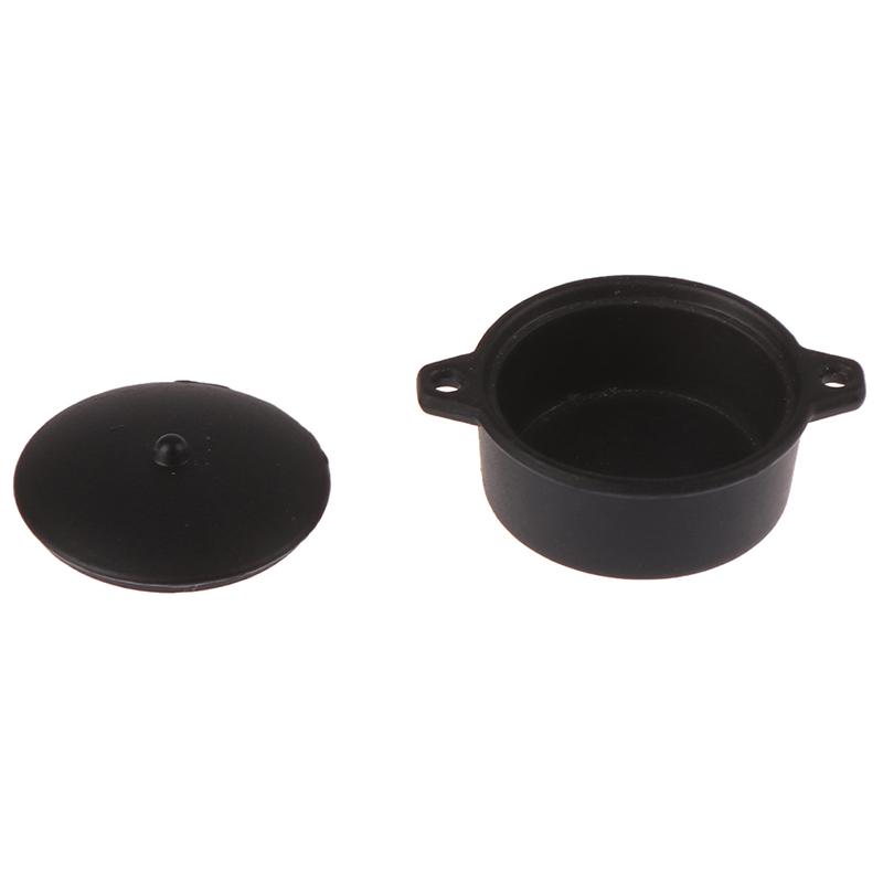 Mini Pot Boiler Pan With Lid Kettle Doll House Accessories Dollhouse Miniature Kitchen Utensil Cooking Ware Play Kitchen Toy