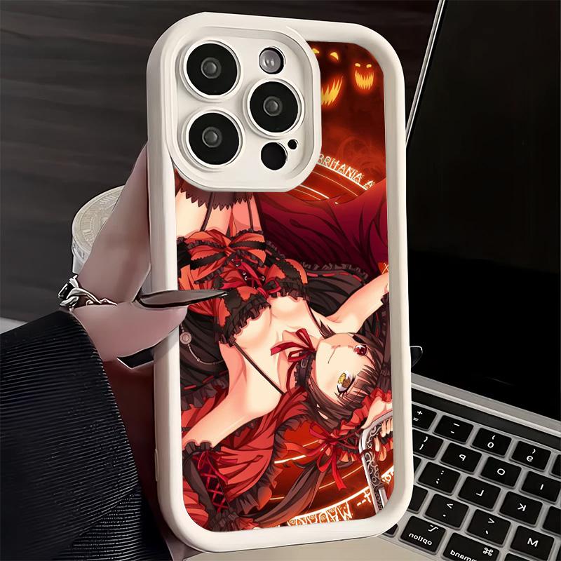 Phone Case for iPhone 17 Air 16E 15 16 Pro Max Date A Live Tokisaki Kurumi Cover 14 Plus 13 12 Mini Soft Shell Silicone Fundas