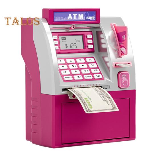 

Детский банкомат-копилка-игрушка с картой Электронные деньги Монета Сберегательная копилка Образовательный Автоматический пароль Банкомат для малышей Мальчики Девочки Подарок розовый
