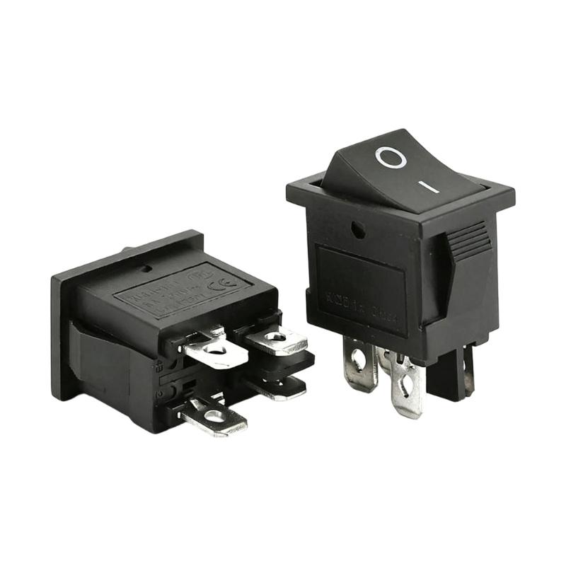 2 Position 4 Pin High Power Rocker Button Switches LED Toggles Rocker Switches for Electric Cookers and Audios Systems